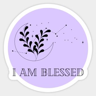 Affirmation Collection - I Am Blessed (Purple) Sticker